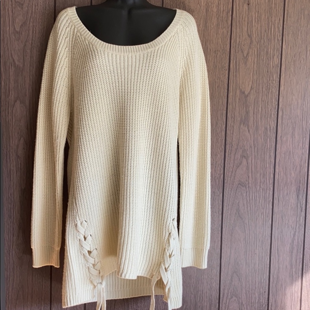 Pink Rose long knitted sweater